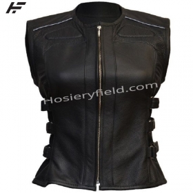 Leather-women-vests